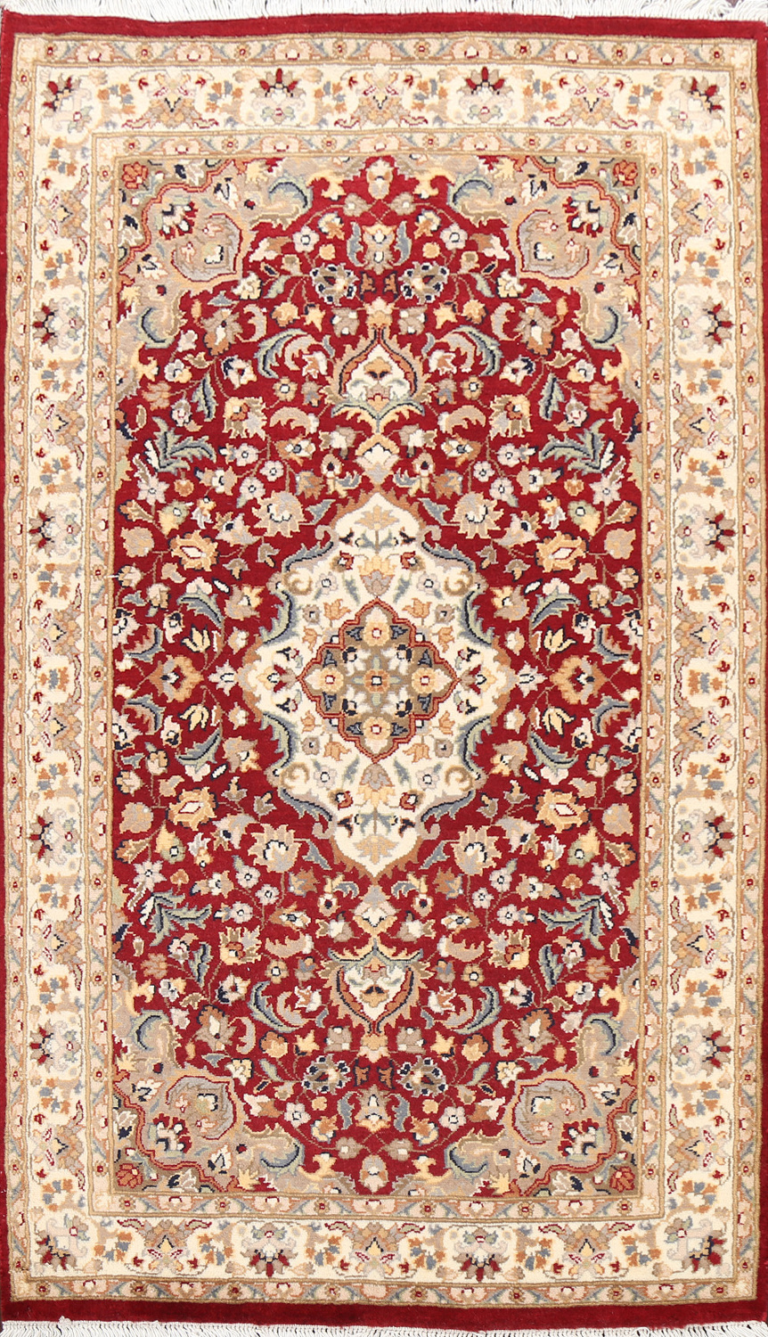 100 Vegetable Dye Kashan Oriental Area Rug 3x5