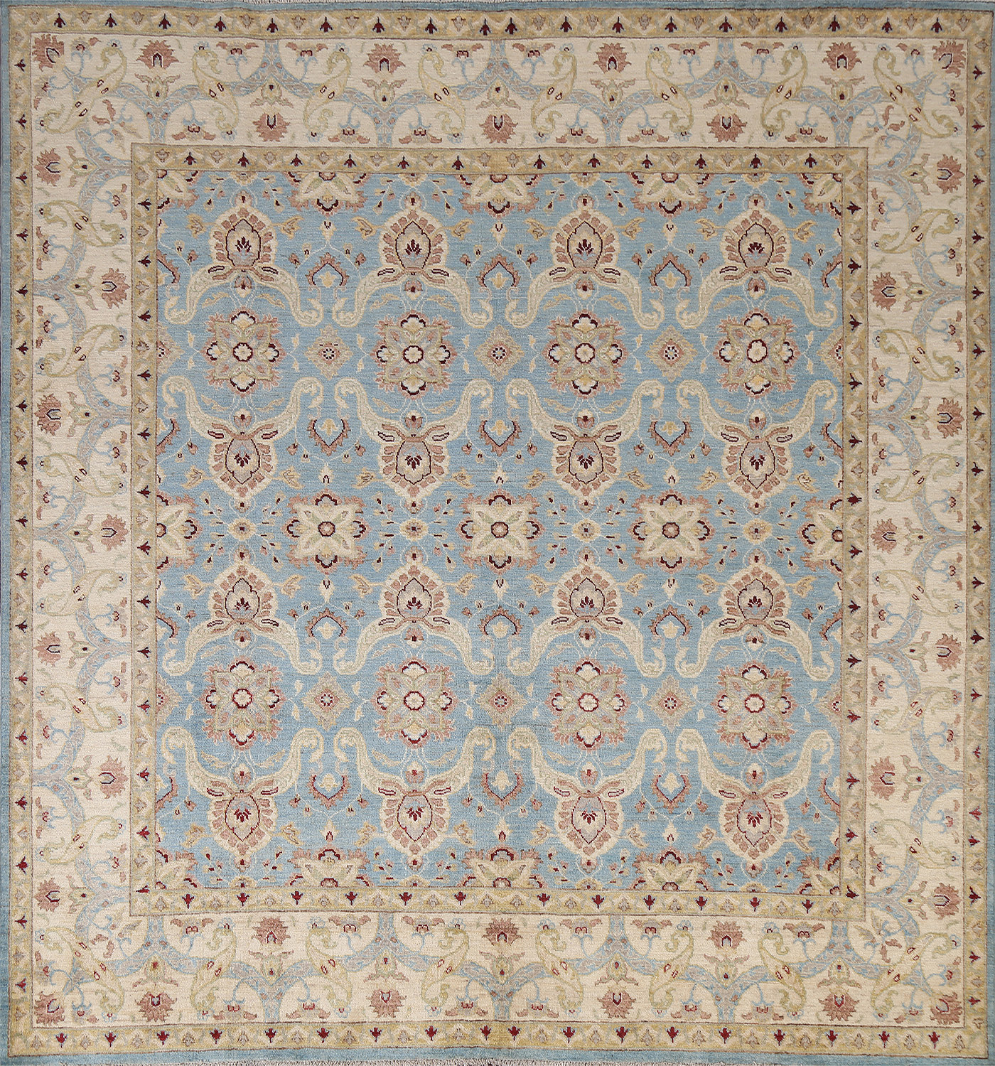 Vegetable Dye Square Wool Sultanabad Oriental Area Rug 8x8