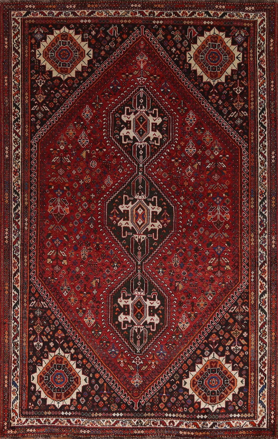 Tribal Shiraz Persian Area Rug 6x9