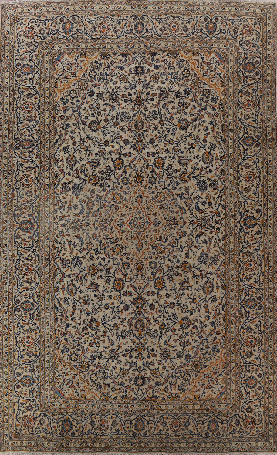 Traditional Kashan Persian Large Rug 10x14