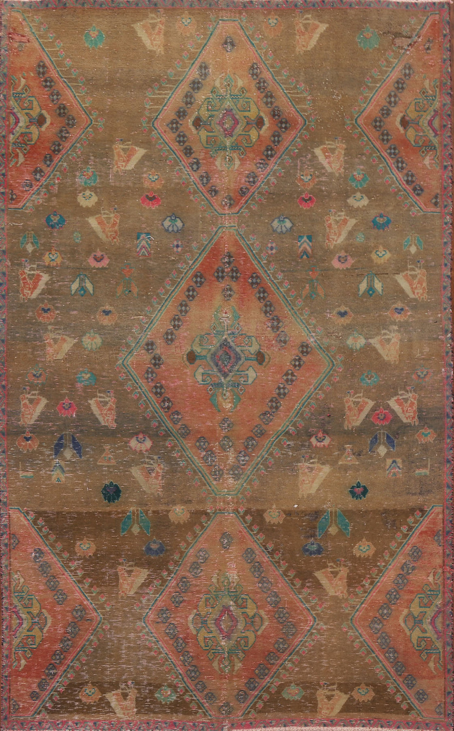 Tribal Wool Shiraz Persian Area Rug 5x8
