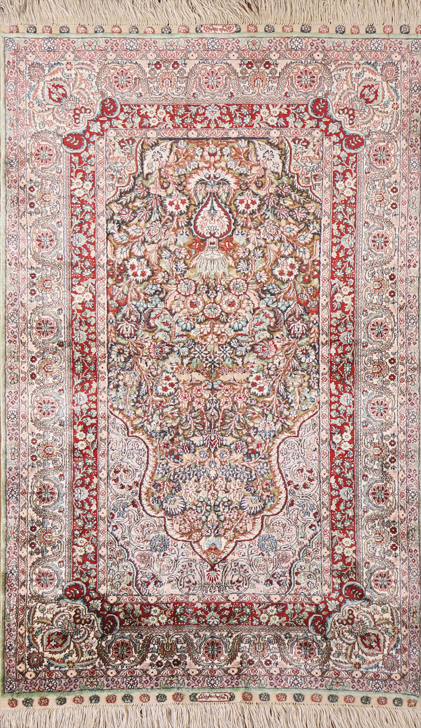 Vegetable Dye Kashan Persian Rug 3x5