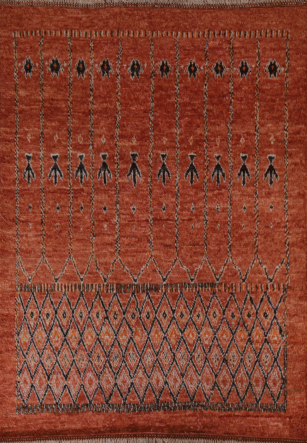 HandKnotted Wool Moroccan Area Rug 6x8