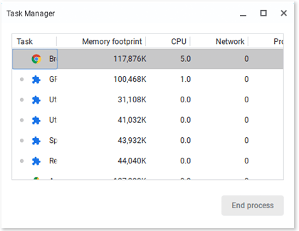 Access Task Manager on your Samsung Chromebook