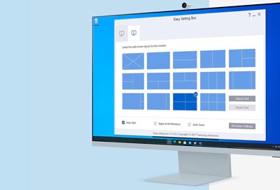 Use Samsung’s Easy Setting Box on your monitor