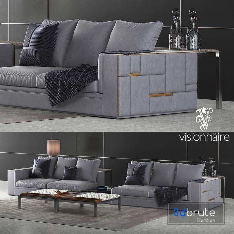 Available in most of files format including 3ds max, maya, cinema 4d, blender, obj, fbx. Visionnaire Babylon Sofa Set 2 3d Model Buy Download 3dbrute