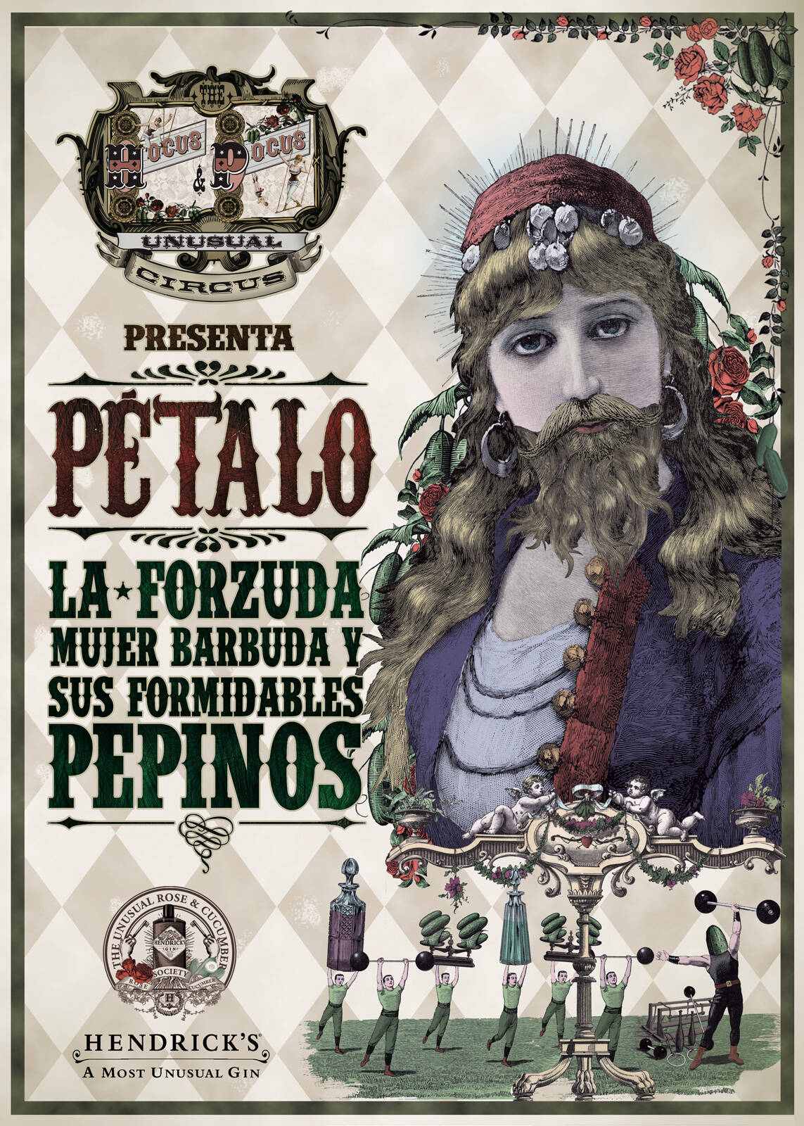 Hendrick's Gyn Basil P. Peanow, Ginnie Rogers, Petal, Snooz, Zoltan