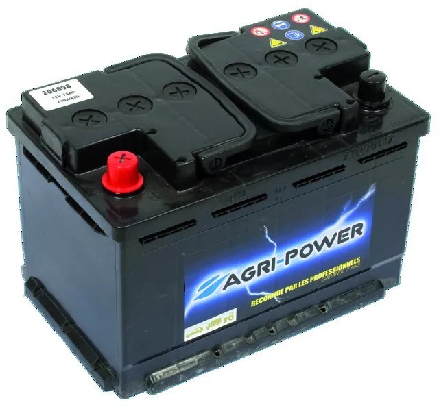 Batterie 12 V 75 Ah 680 A AGRIPOWER + gauche