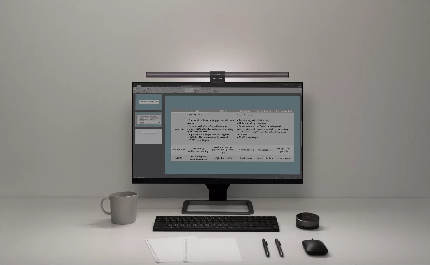 BenQ Launches New Eyecare Monitor Light, Screenbar Halo with Front