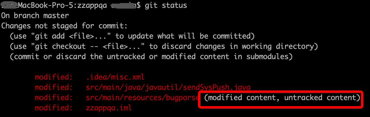 git add无效，git status(modified content, untracked