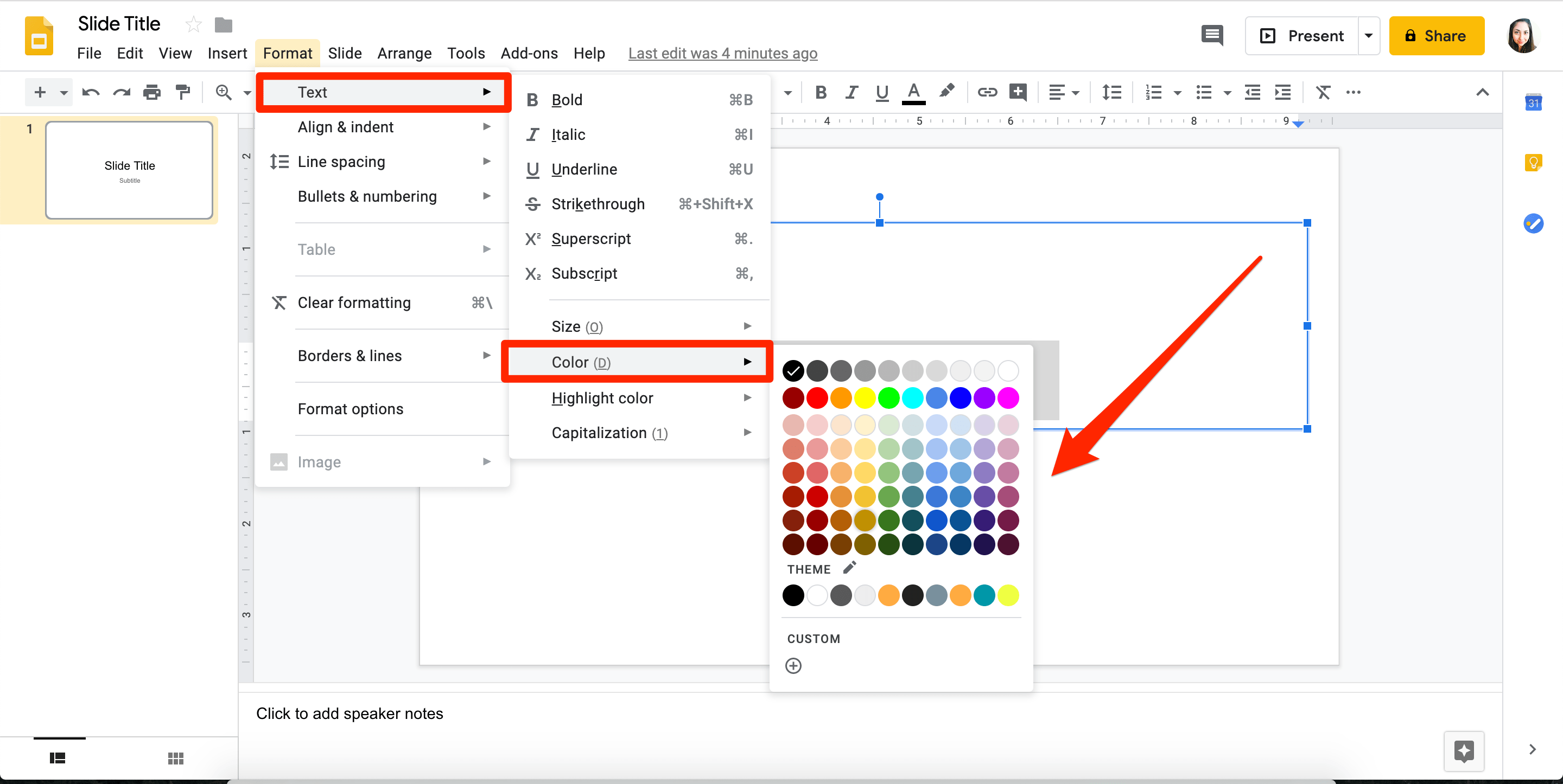 How to change the text color in Google Slides in 2 ways Business Insider