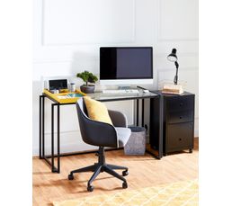 Caisson 3 Tiroirs Retro 3 Noir Bureau A Composer But