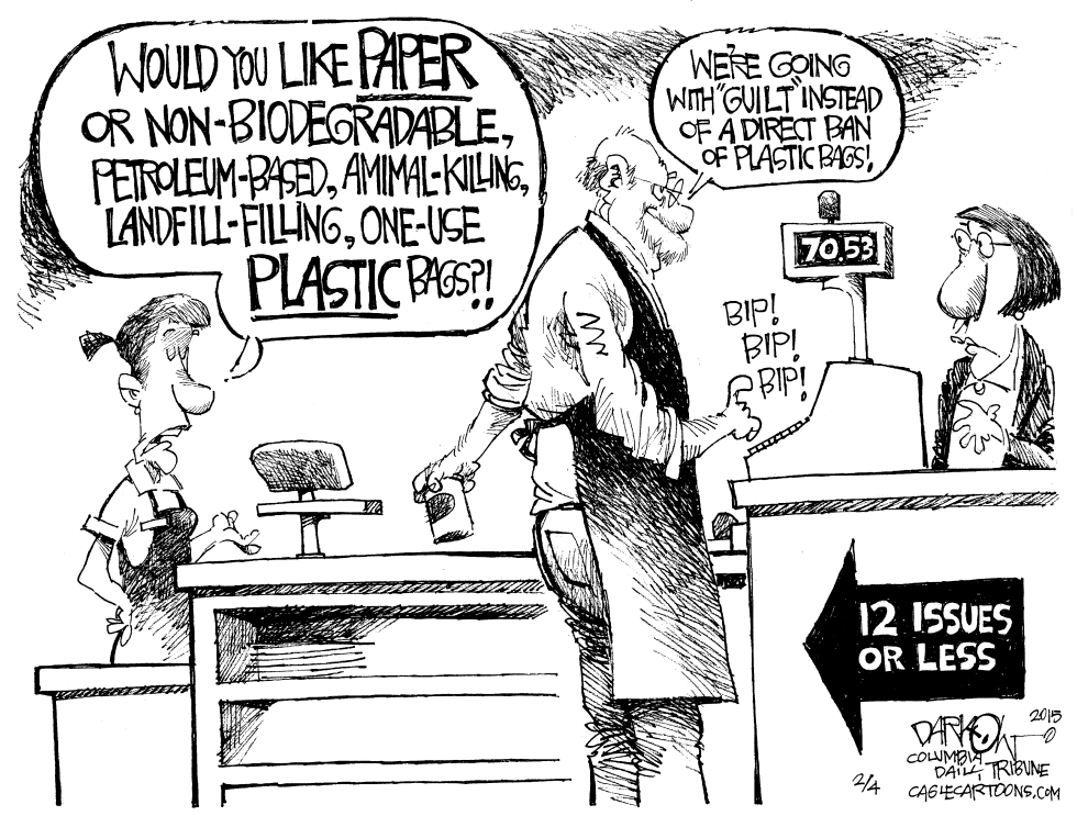 Plastic Bag Ban Cartoons