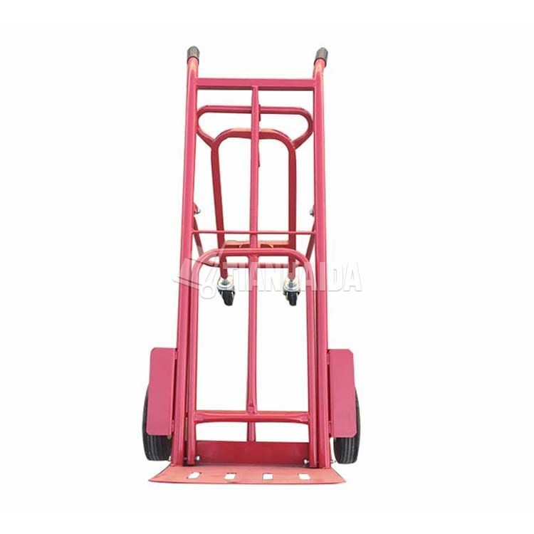 HT1824 Foldable 4 Wheels 3 In 1 Steel Hand Truck Trolley Cart Dolly
