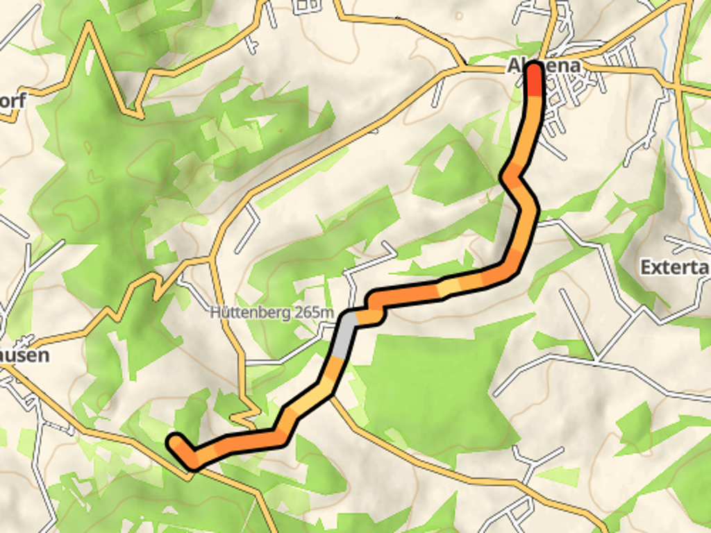 Grennerberg depuis Almena Profil de l'ascension