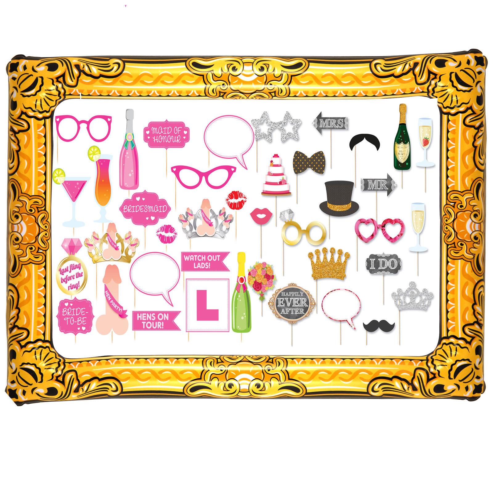 20 Piece Hen Wedding Night Party Photo Booth Selfie Props inflatable