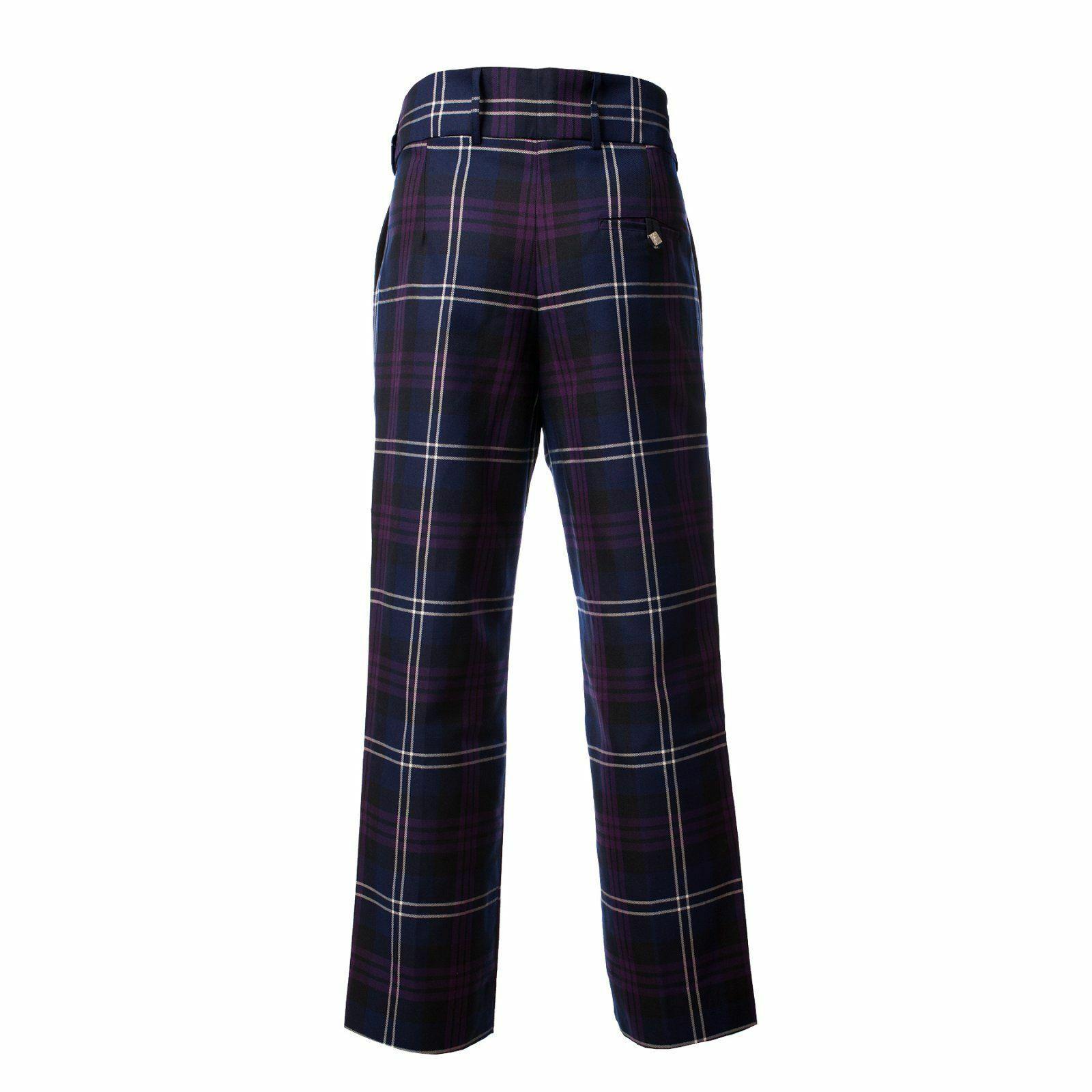 Mens Black Watch Tartan Trousers Trews eBay