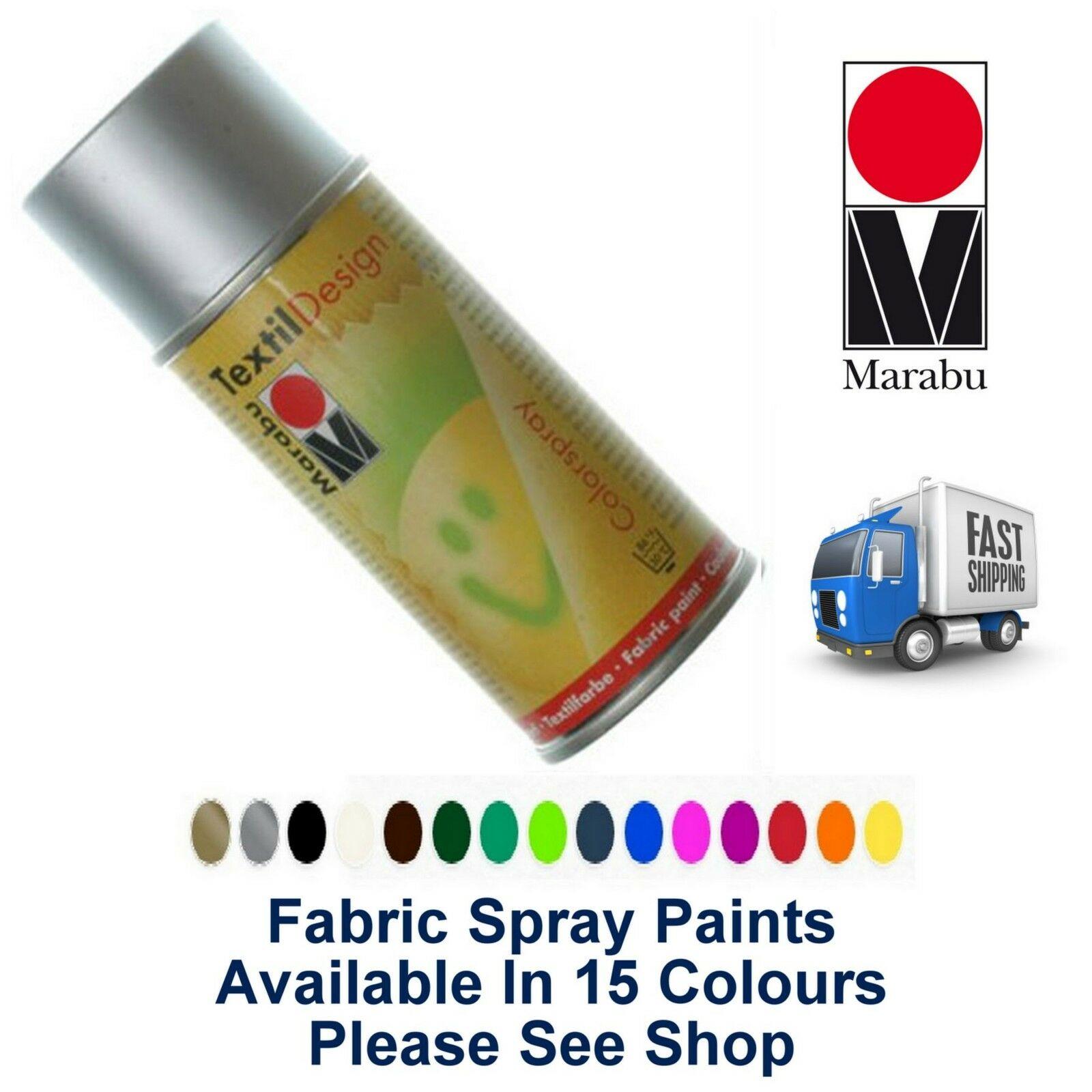 Silver Fabric Spray Paint Marabu Textile Design 150ml Textil Clothes