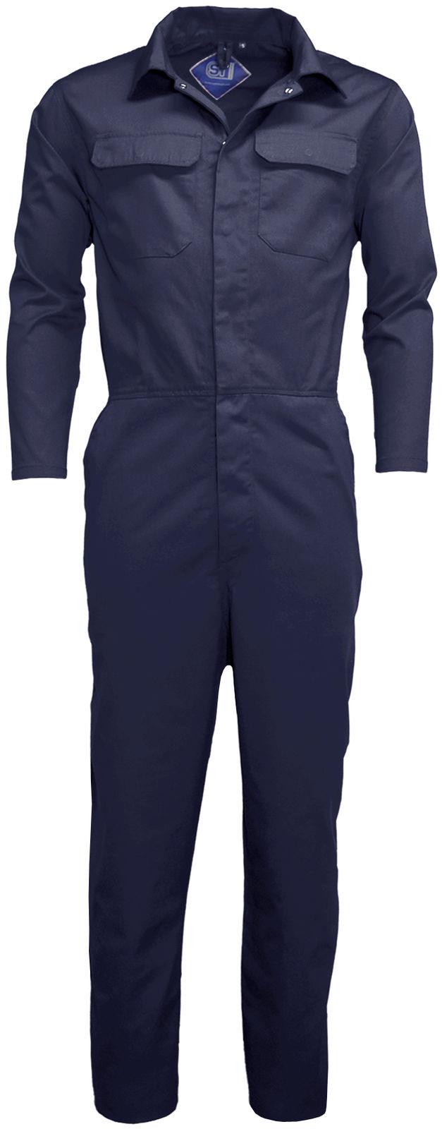 Mens Plain Coveralls Overalls Boiler Suit Workwear Boilersuit