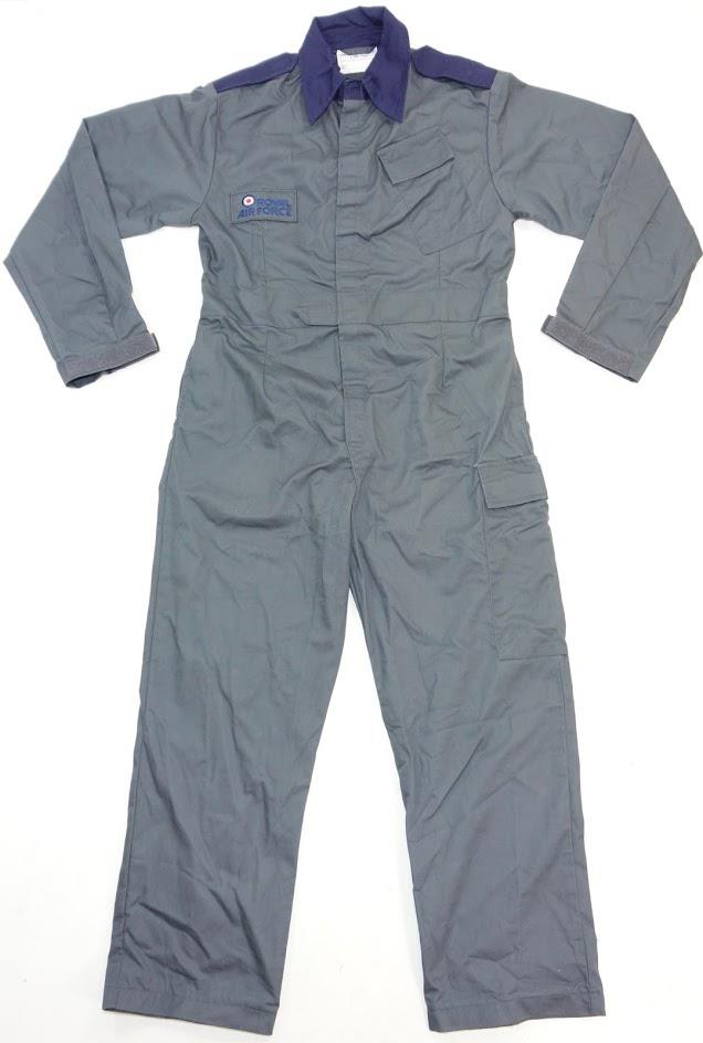 Original British RAF Royal Air Force grey coveralls overalls engineer