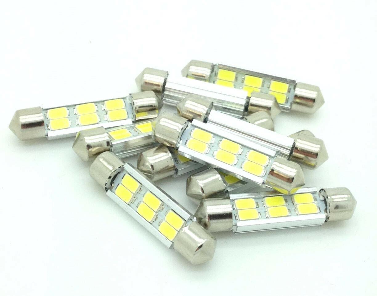 24V 6 Smd LED 44mm Festoon Bulb 260 Truck Lorry Interior Marker Blue
