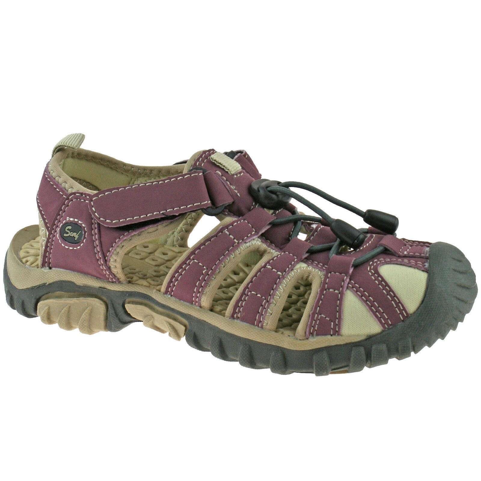 LADIES SURF VISTA PURPLE/BEIGE CLOSED TOE SPORTS WALKING SANDALS SIZES 7, 8 & 9 eBay