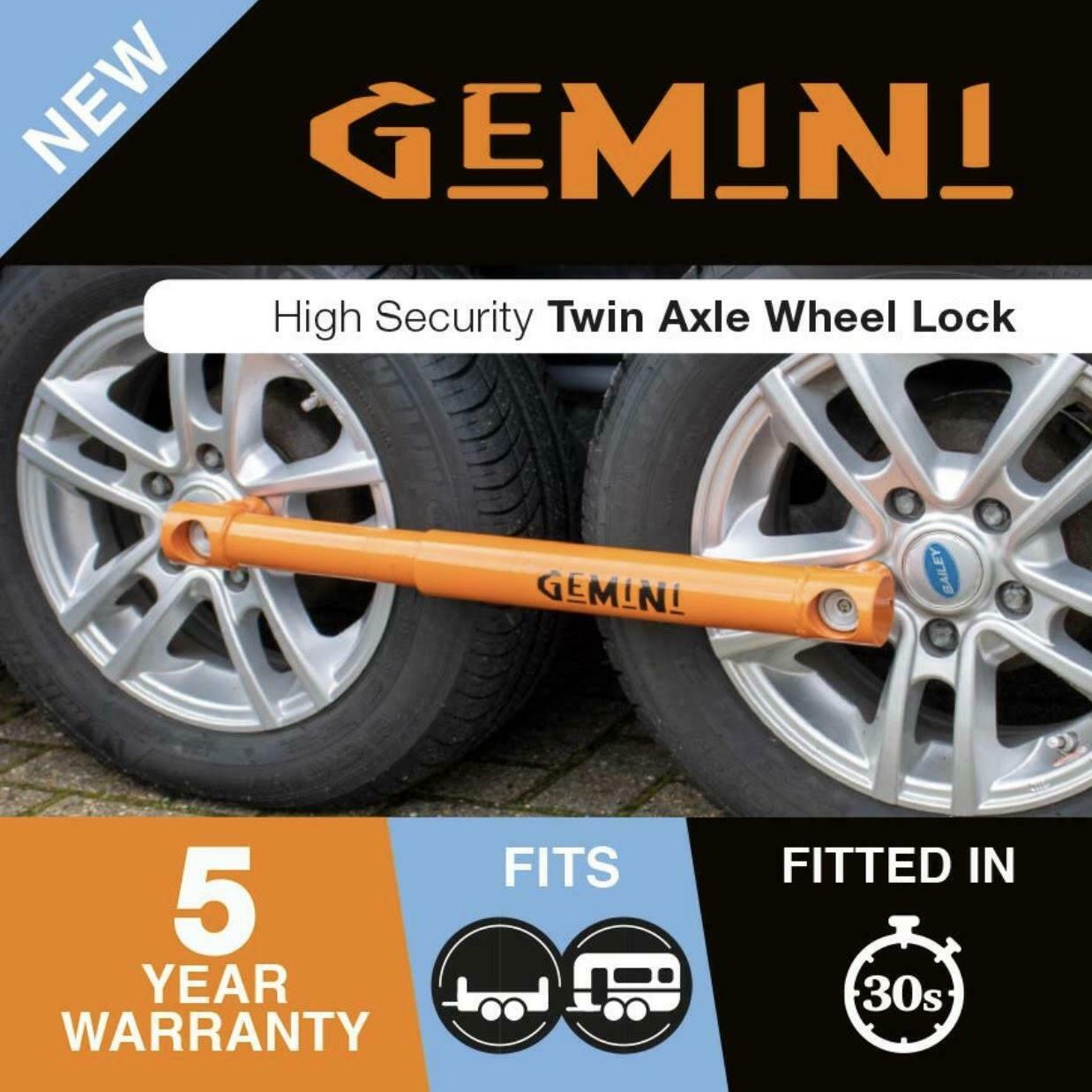Gemini Caravan Twin Wheel Clamp Lock High Security Wheelclamp By