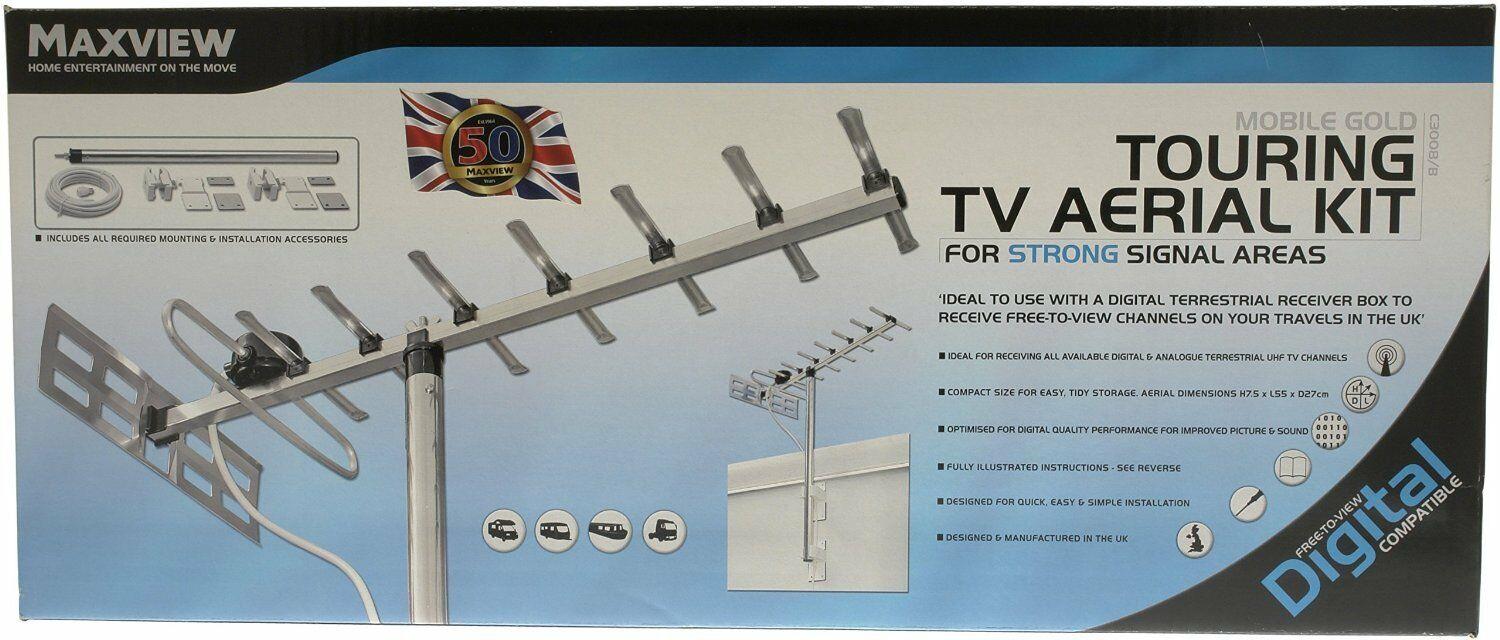 Maxview 9 Element Mobile Touring UHF TV Aerial Kit Caravan Camping