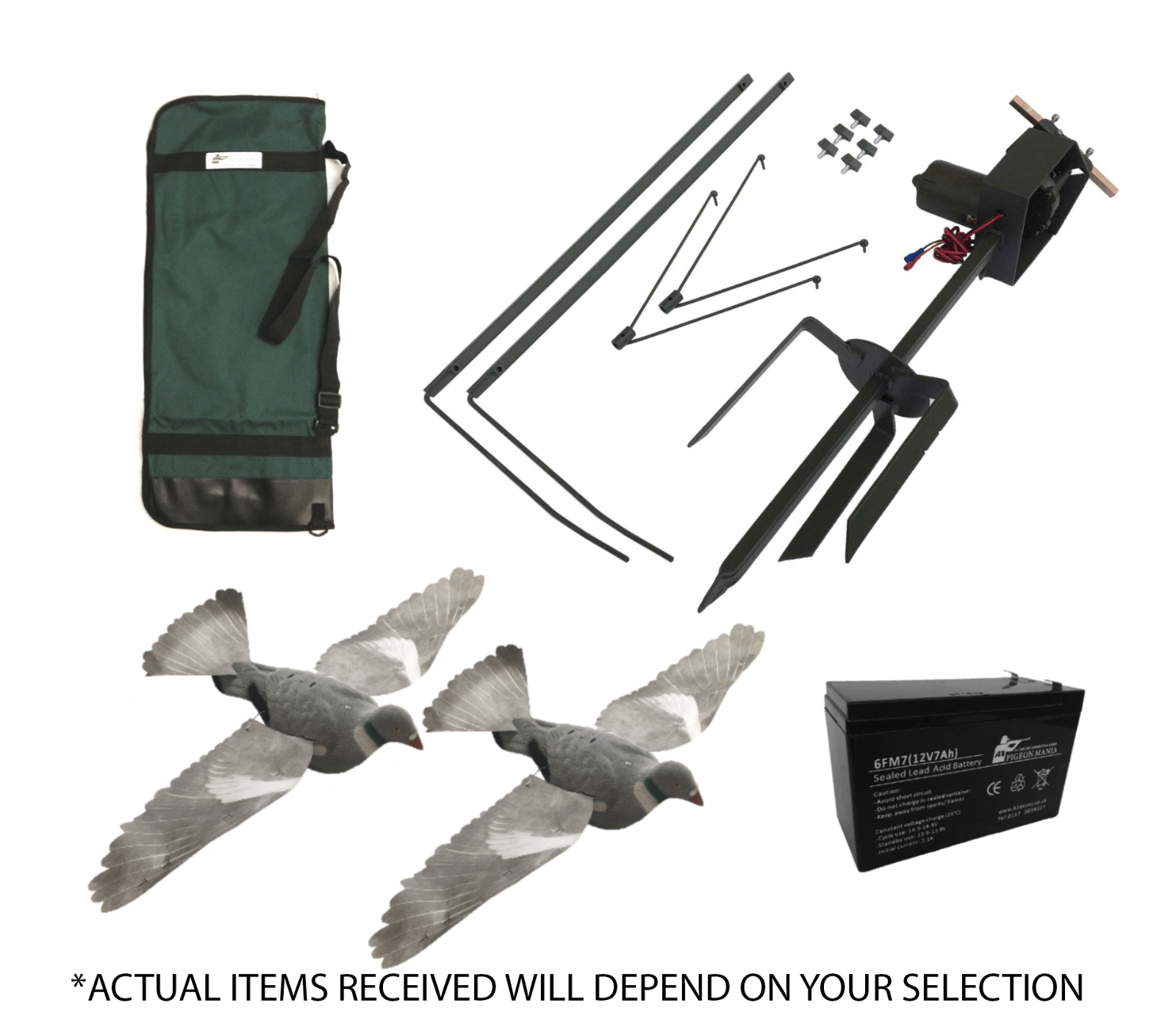 Pigeon Heavy Duty Battery Bag Decoy Kit Machine Shooting Rotary