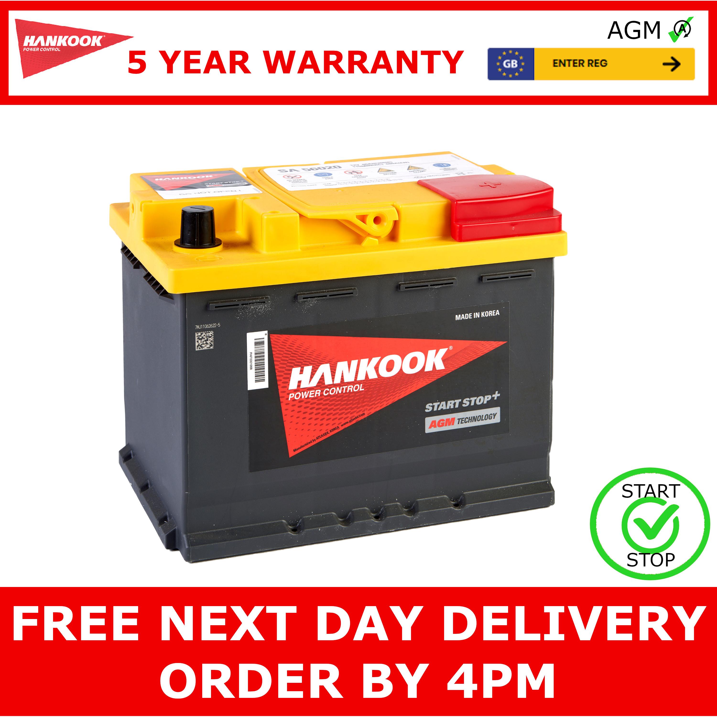 12V AGM Car Battery Type 027 60Ah 600CCA For Start Stop 242x174x190mm 5060546232957 eBay