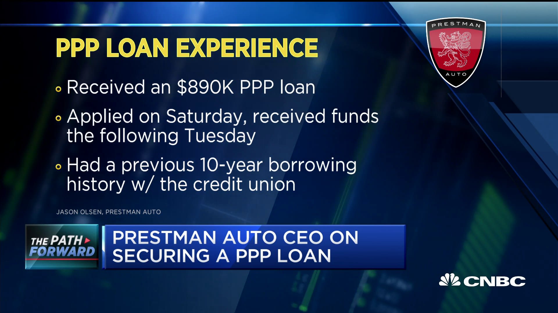 One business that's already received its PPP loan