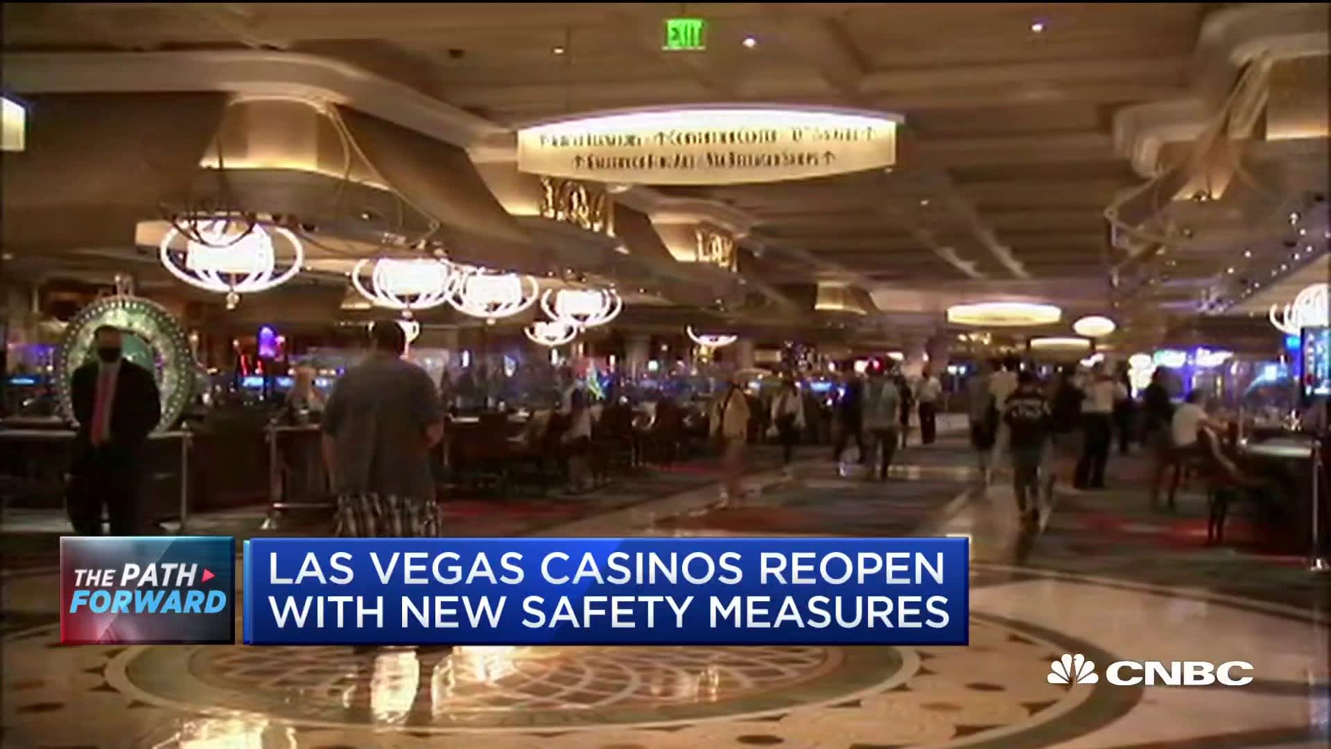 Las Vegas casinos reopen to gamblers with new safety
