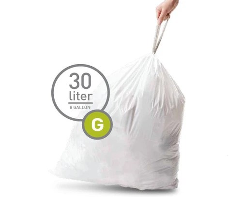 Simplehuman Trash Bag Code G Pocket Liners 30 Liters (60 units) Coolblue Before 2359