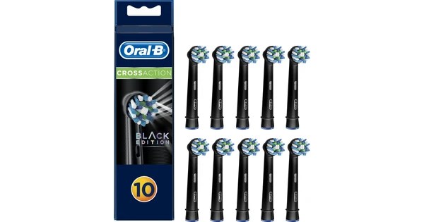 Oral-B Cross Action Zwarte Opzetborstels (10 Stuks) | Coolblue - Before 12:00, Delivered Tomorrow