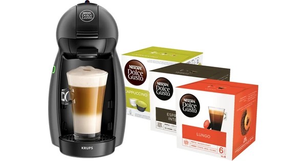 Krups Dolce Gusto Piccolo Kp100B + 3 Boxes Of Dolce Gusto Coffee Cups - Coolblue - Before 23:59, Delivered Tomorrow