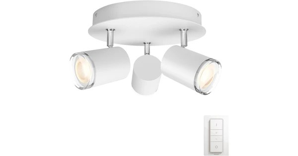 Philips Hue Adore 3-Spot Round White - Smart Lights - Coolblue