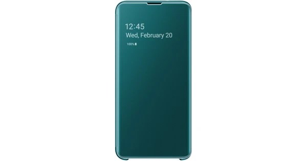 Samsung Galaxy S10 Clear View Cover Book Case Groen - Coolblue - Voor 23.59U, Morgen In Huis