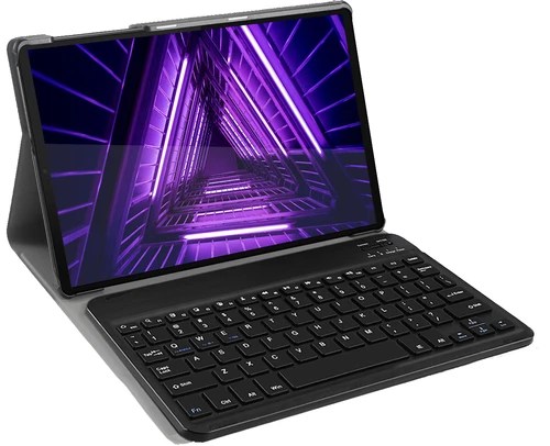 Just In Case Lenovo Tab M10 Plus (1E Generatie) Premium Toetsenbord Hoes Zwart Qwerty - Coolblue - Voor 23.59U, Morgen In Huis