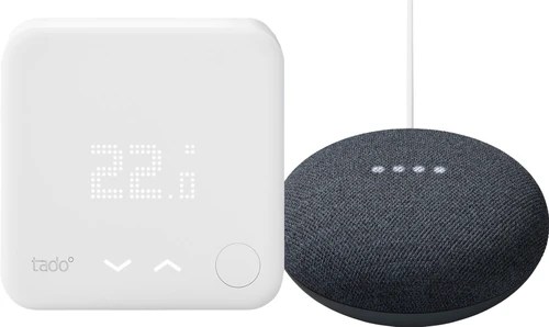 Tado Slimme Thermostaat V3+ Startpakket + Google Nest Mini Grijs - Coolblue - Voor 23.59U, Morgen In Huis