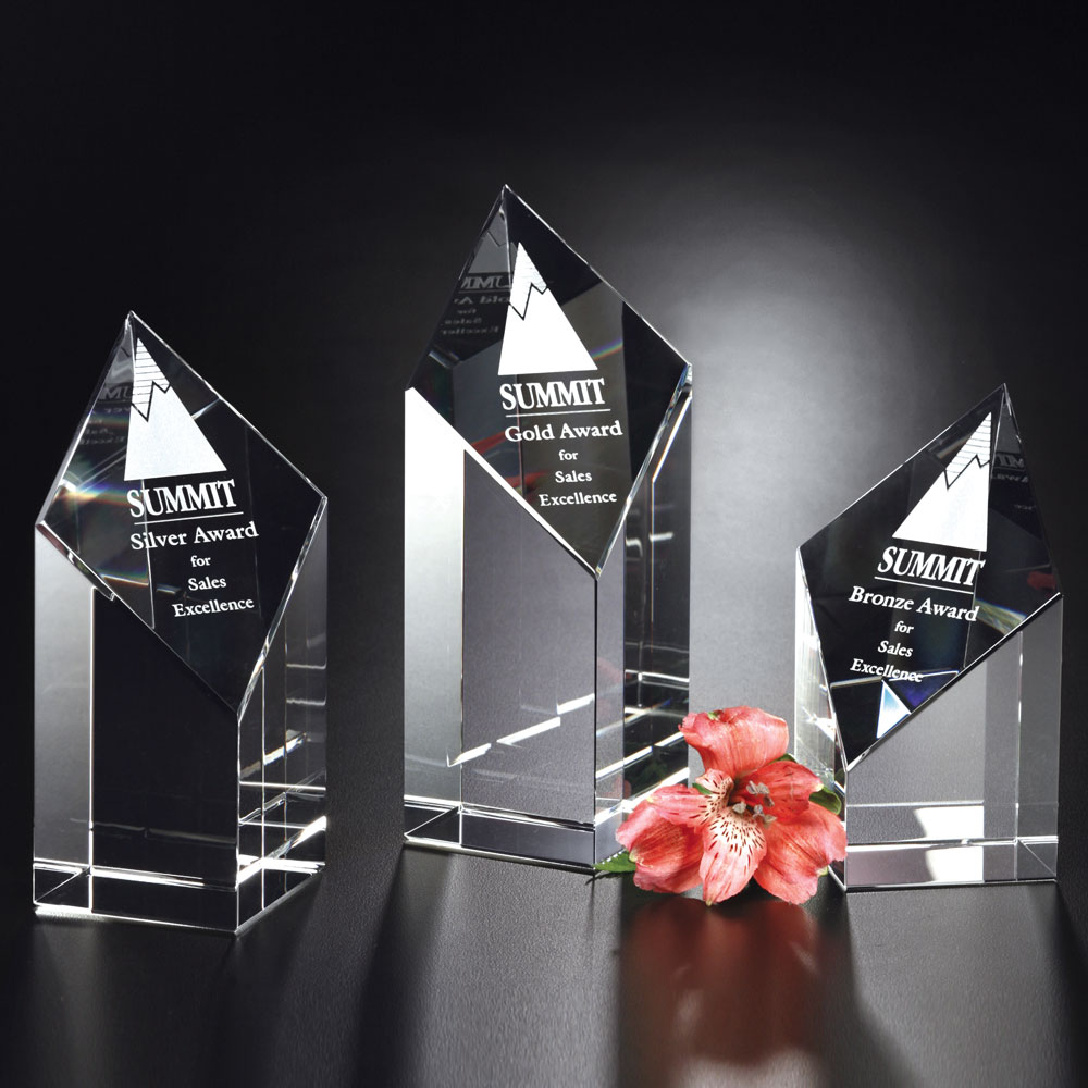 Trinity Award 6" Crystal D