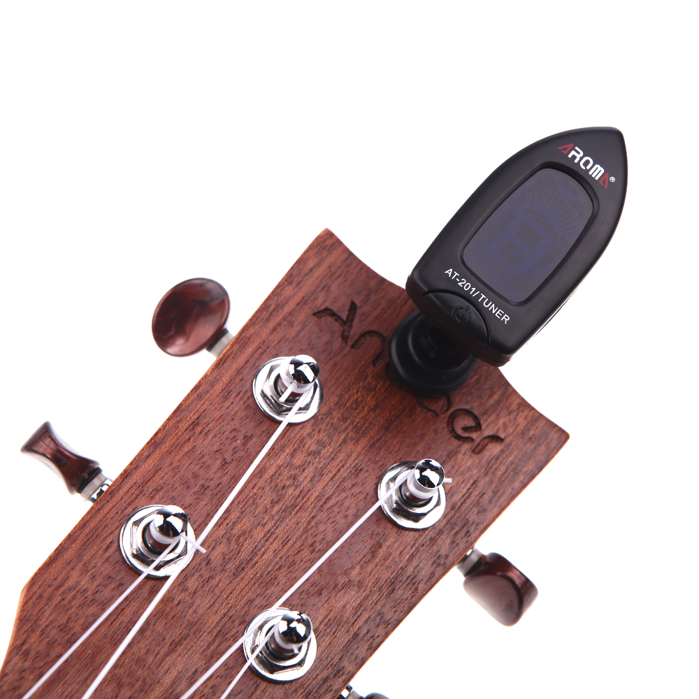 2019 New Portable Aroma AT 201 Clip On Electric Guitar Tuner Universal