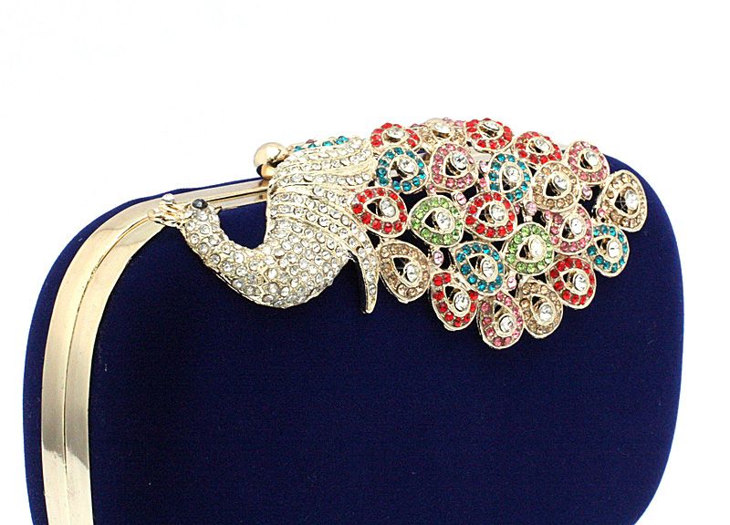 New PU Unique Peacck Cocktail / Evening Party Clutch Box Evening Bag