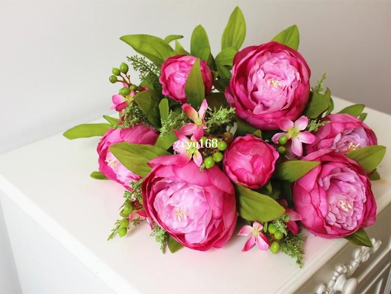2020 7 Heads/Bunch 2014 New.Silk / Simulation / Artificial Flower Peony