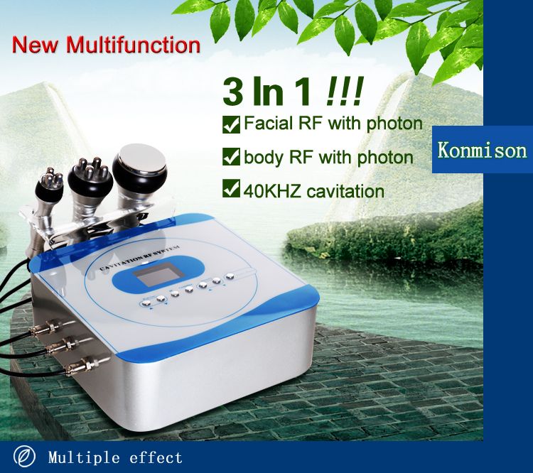 3 In 1 Ultrasonic RF Cavitation Slimming Machine For Beauty Salon Use