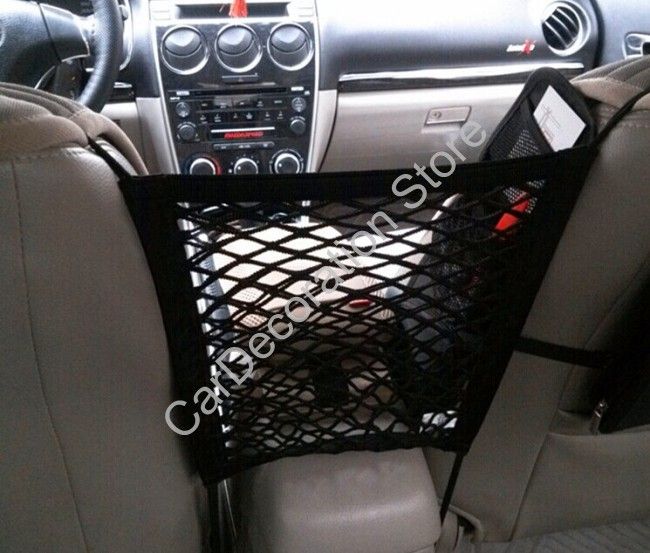 Car Purse Storage Net Organizer Between Two Front Seats Storage Bag Net