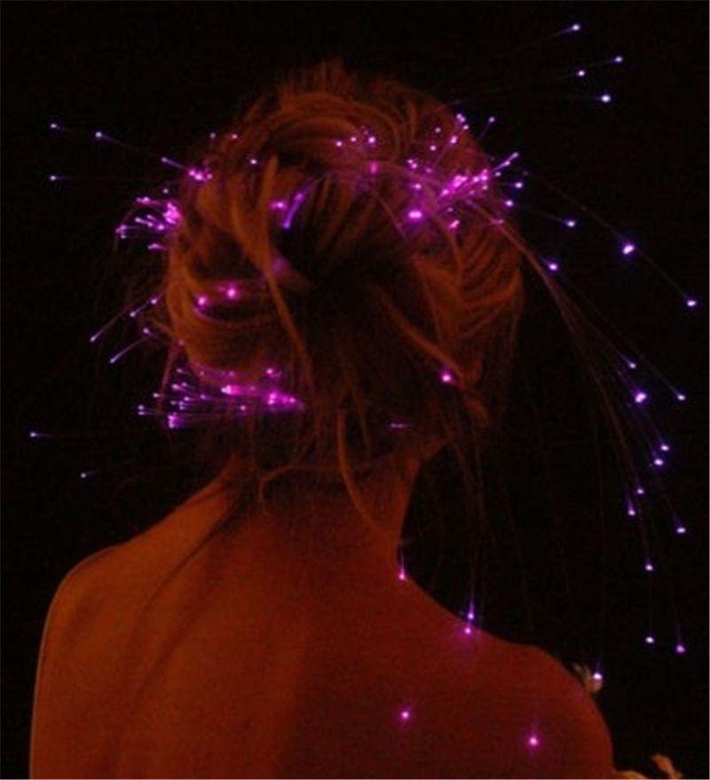 2019 Luminous Light Up LED Hair Extension Flash Braid Party Girl Hair