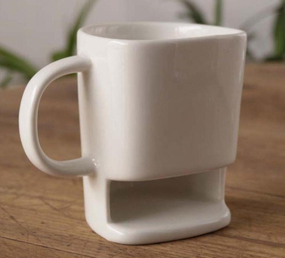 Ceramic Biscuit Cups Coffee Cookies Milk Dessert Cup Tea Cups Bottom