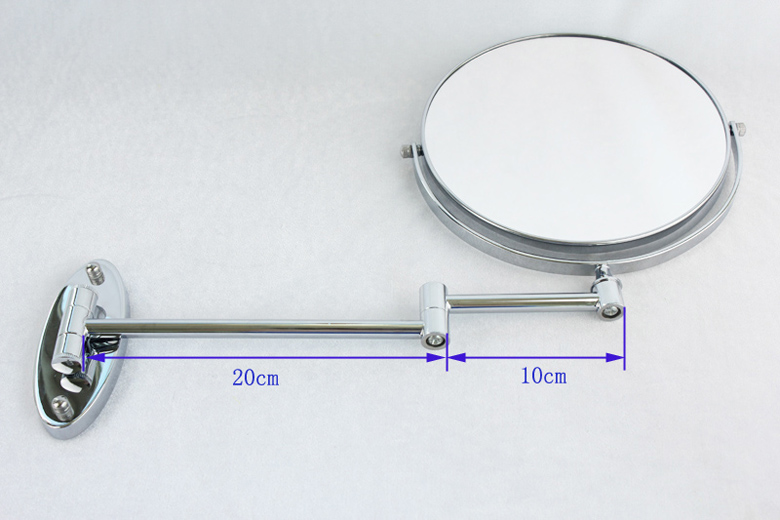 Wall Mounting Bathroom Retractable Makeup Mirror With Double Sided