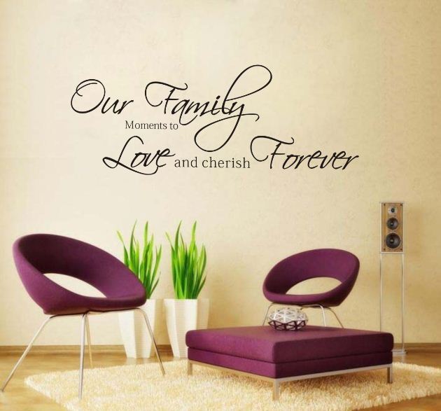 Fashion Our Family Moments Removable Vinyl Wall PVC Art