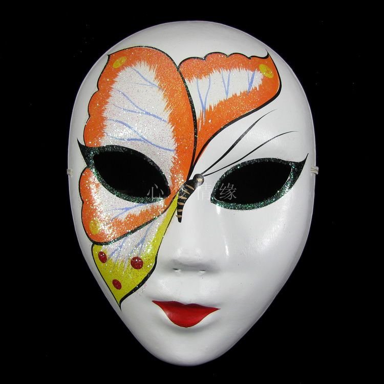 Full Face Masquerade Masks For Women Paper Mache Decorative Party Mask